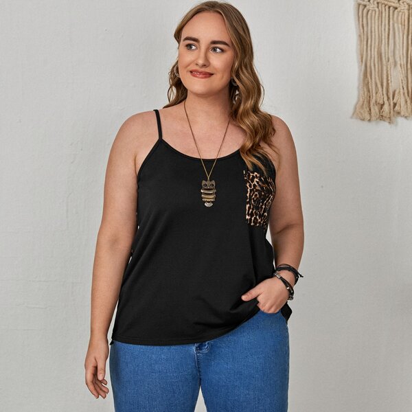 

Plus Contrast Cheetah Cami Top, Multicolor