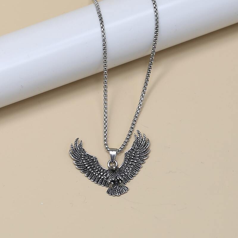 

Guys Animal Charm Necklace, Silver
