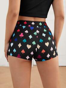 SHEIN Shorts biker con estampado - Multicolor - Ver 2