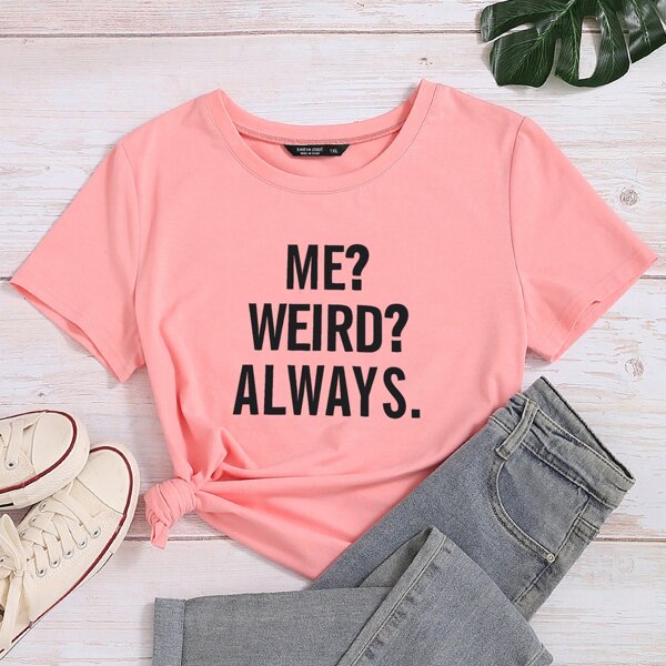 

Plus Letter Graphic Tee, Coral pink