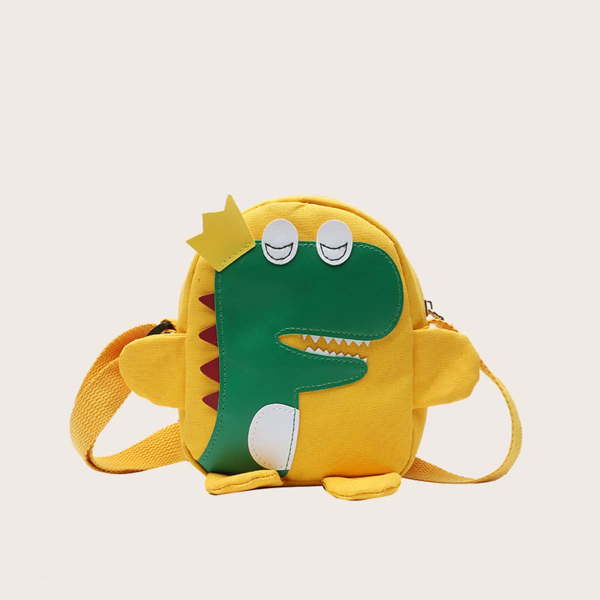 

Cartoon Dinosaur Crossbody Bag, Yellow
