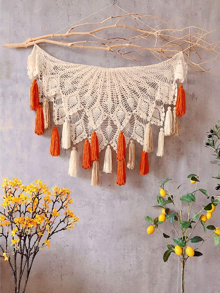 編織曼陀羅墻面懸掛 - 彩色 - 查看 1