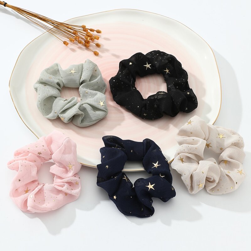 

3pcs Random Star Scrunchie, Multicolor