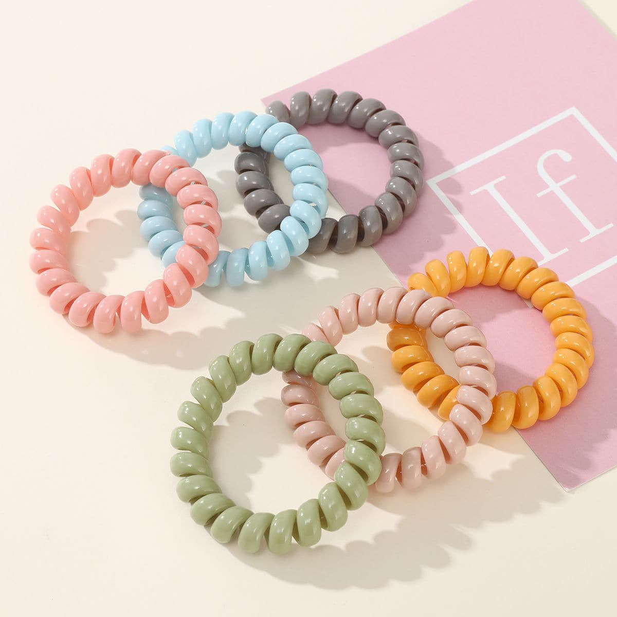 

5pcs Random Coil Hair Tie, Multicolor