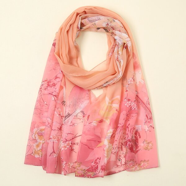 

Flower Print Scarf, Multicolor