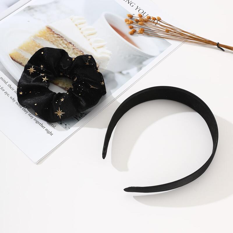 

1pc Star Scrunchie & 1pc Headband, Multicolor