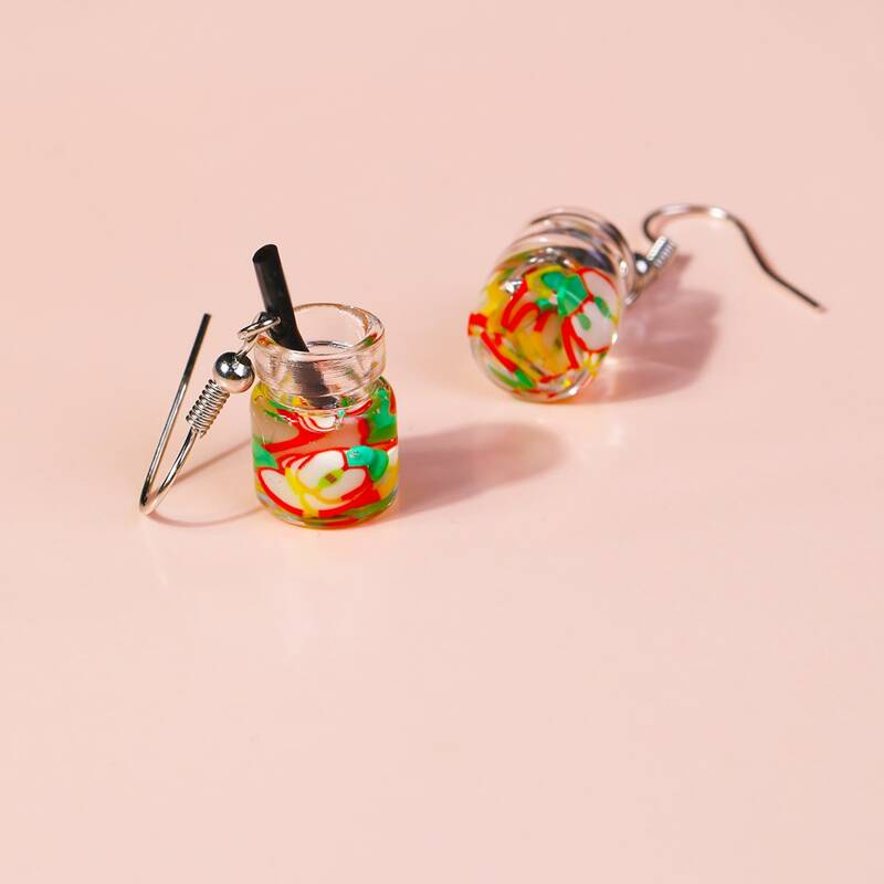 

Apple Bottle Drop Earrings, Multicolor
