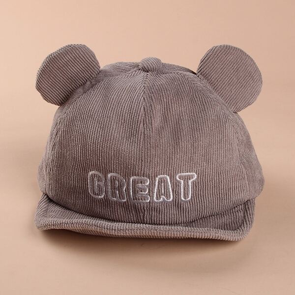 

Baby Letter Embroidered Baseball Cap, Grey