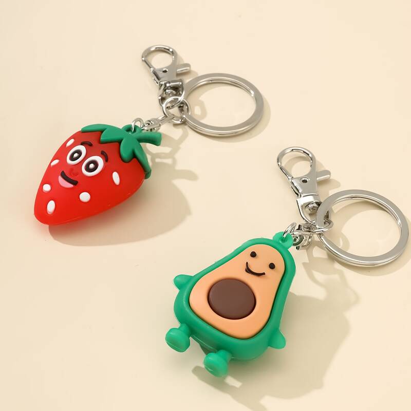 

2pcs Cartoon Fruit Bag Charm, Multicolor