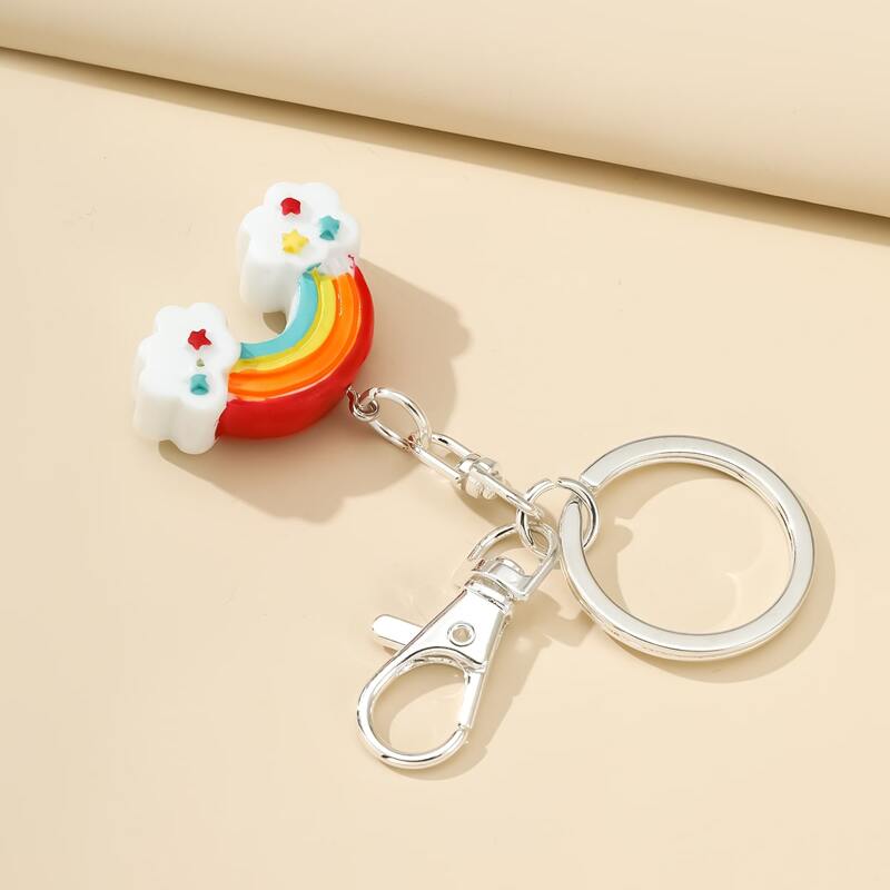 

Rainbow Design Bag Charm, Multicolor