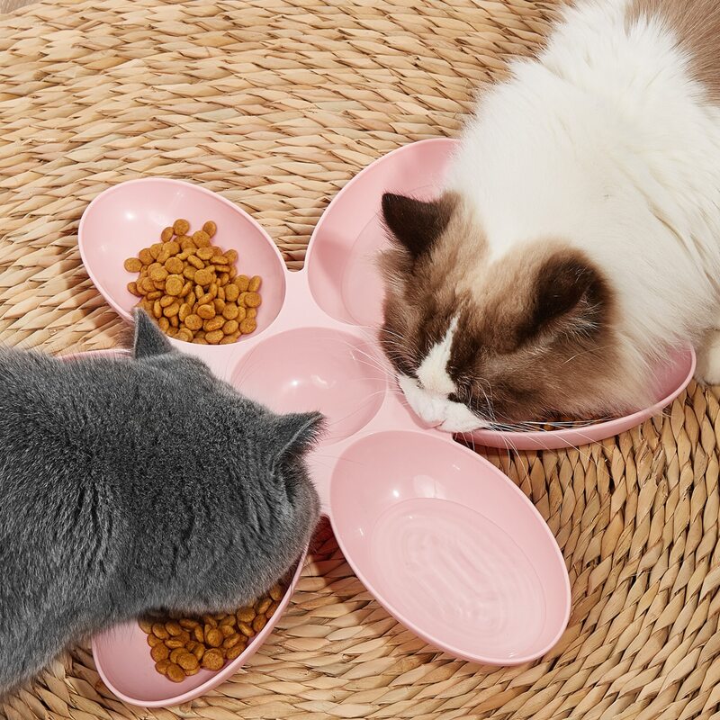 

1pc Flower Shaped Pet Bowl, Pink