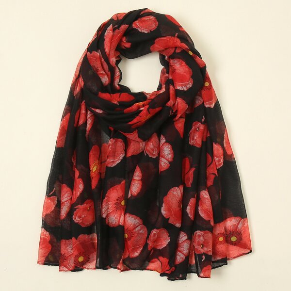

Flower Print Scarf, Multicolor