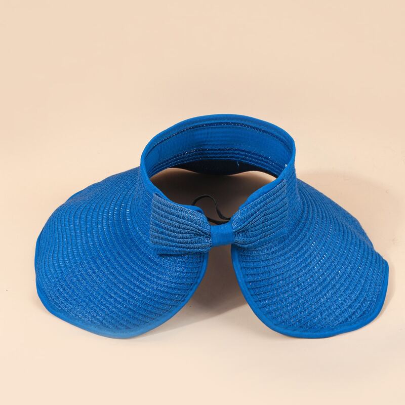 

Bow Decor Straw Hat, Royal blue