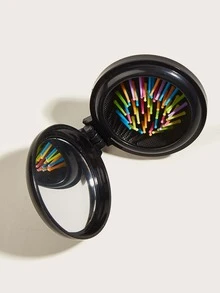 2 In 1 Hair Brush & Mirror Comb - Black - View 4