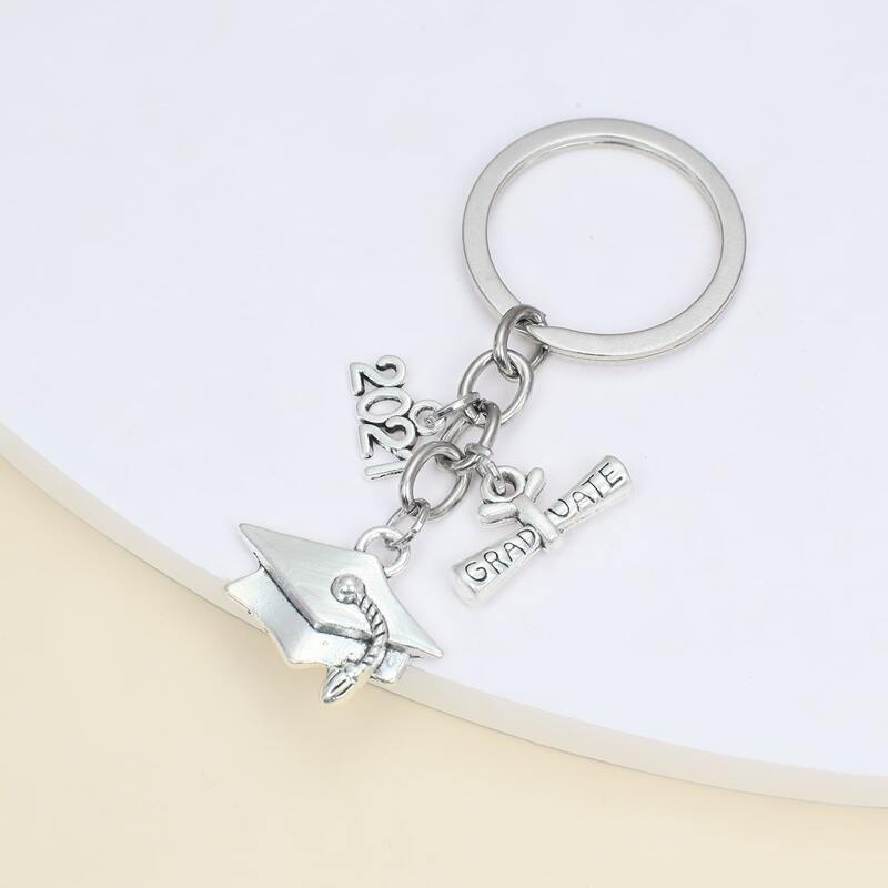 

Number Charm Keychain, Silver