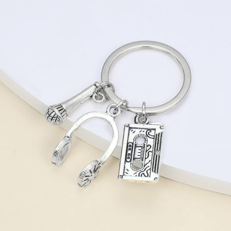

Tape Charm Keychain, Silver