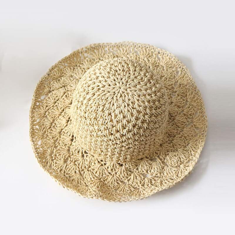 

Minimalist Straw Hat, Beige