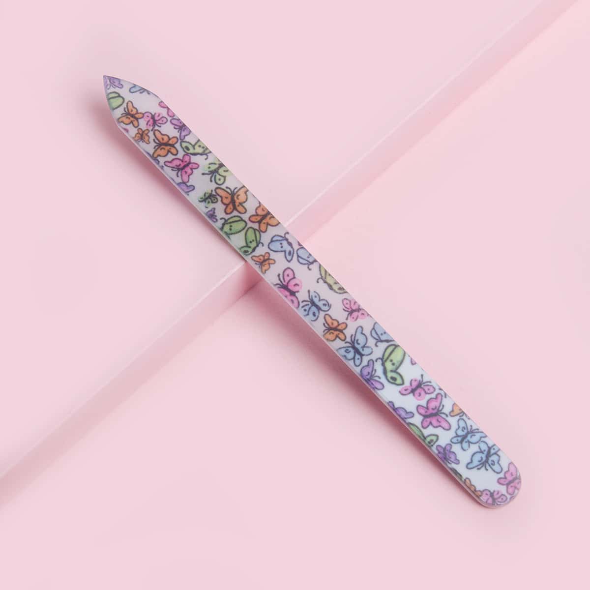 

1pc Butterfly Pattern Nail File, Multicolor