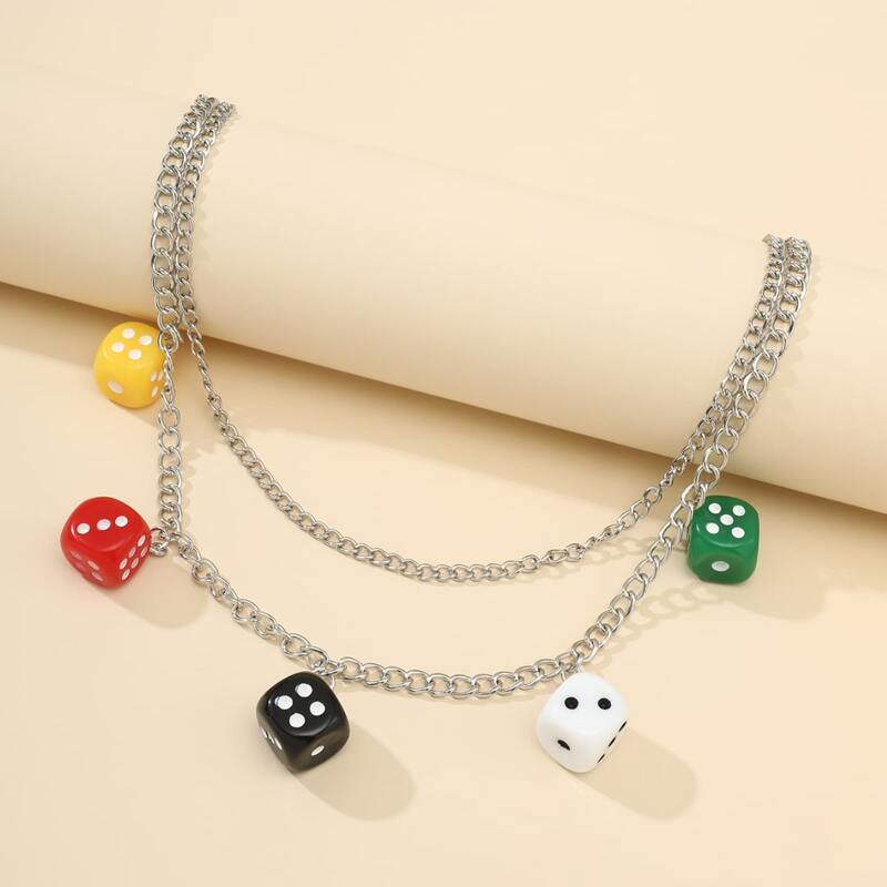

Dice Charm Pants Chain, Multicolor