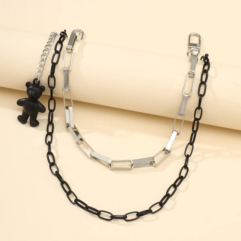 

Bear Pendant Pants Chain, Multicolor