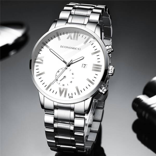 

Men Round Pointer Date Quartz Watch