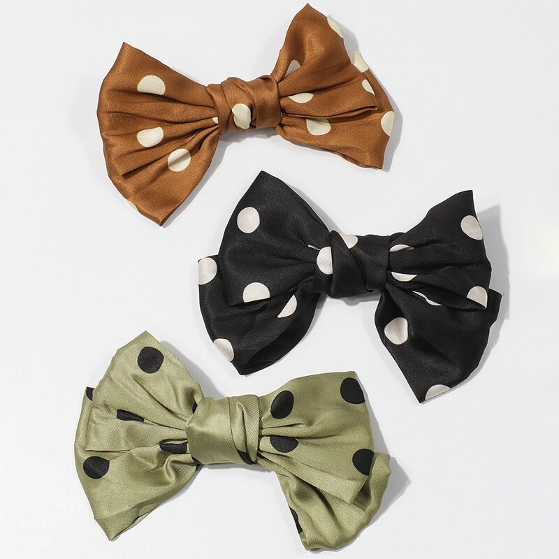 

3pcs Bow Knot Decor Hair Clip, Multicolor