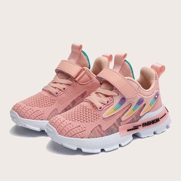 

Girls Knit Chunky Sneakers, Pink