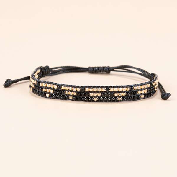 

Men Seed Bead Decor Bracelet, Multicolor