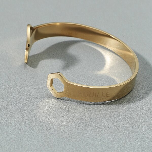 

Men Metal Bangle, Gold
