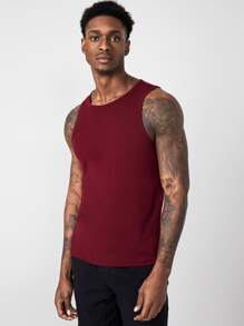 Manfinity NiteLyfe 2 paquetes de camiseta de tirantes de cuello redondo para hombre - Granate - Ver 3