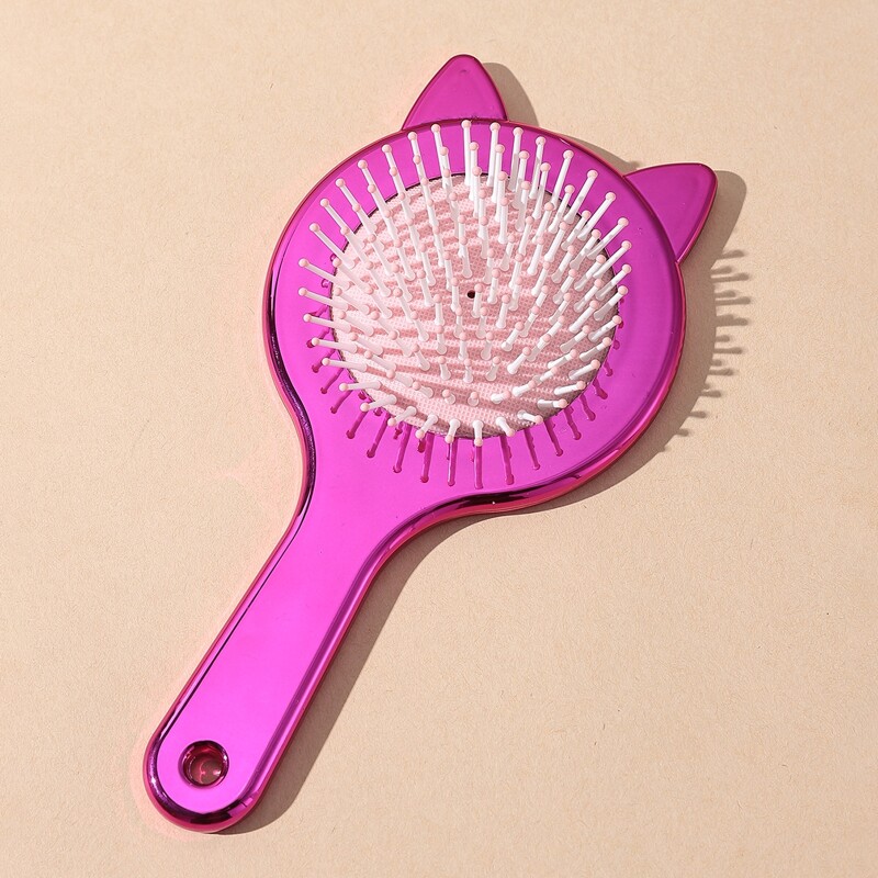 

Cat Ear Design Metallic Hair Brush, Hot pink