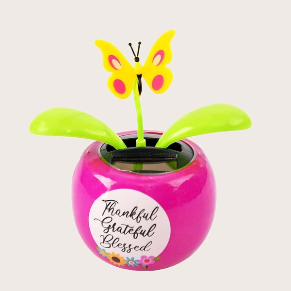 

Solar Powered Dancing Butterfly Car Ornament, Yellow