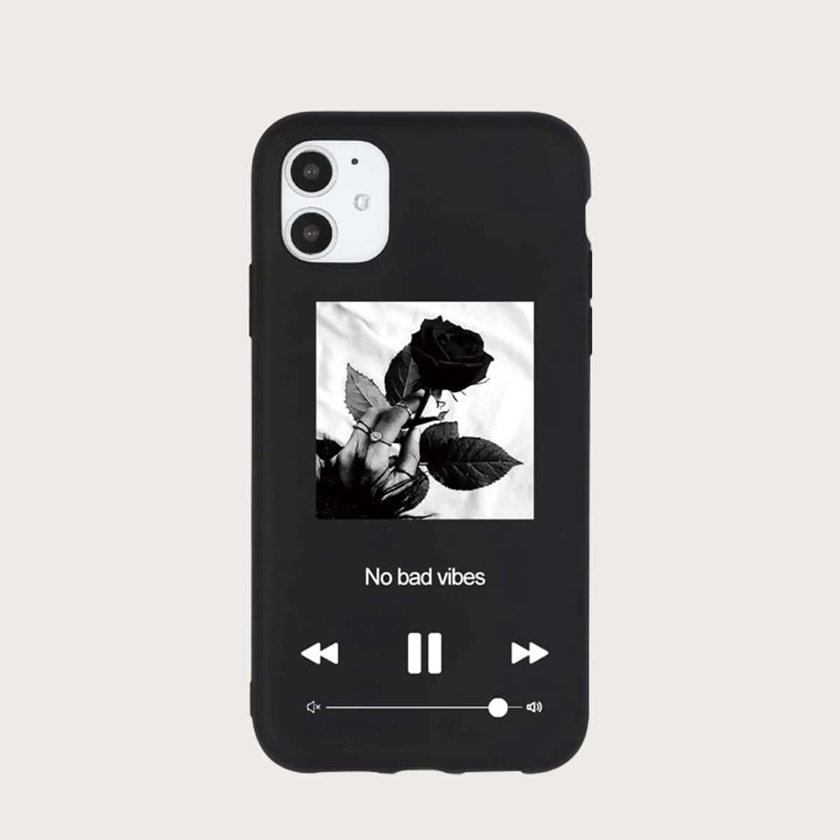 

Music Play Pattern iPhone Case, Black