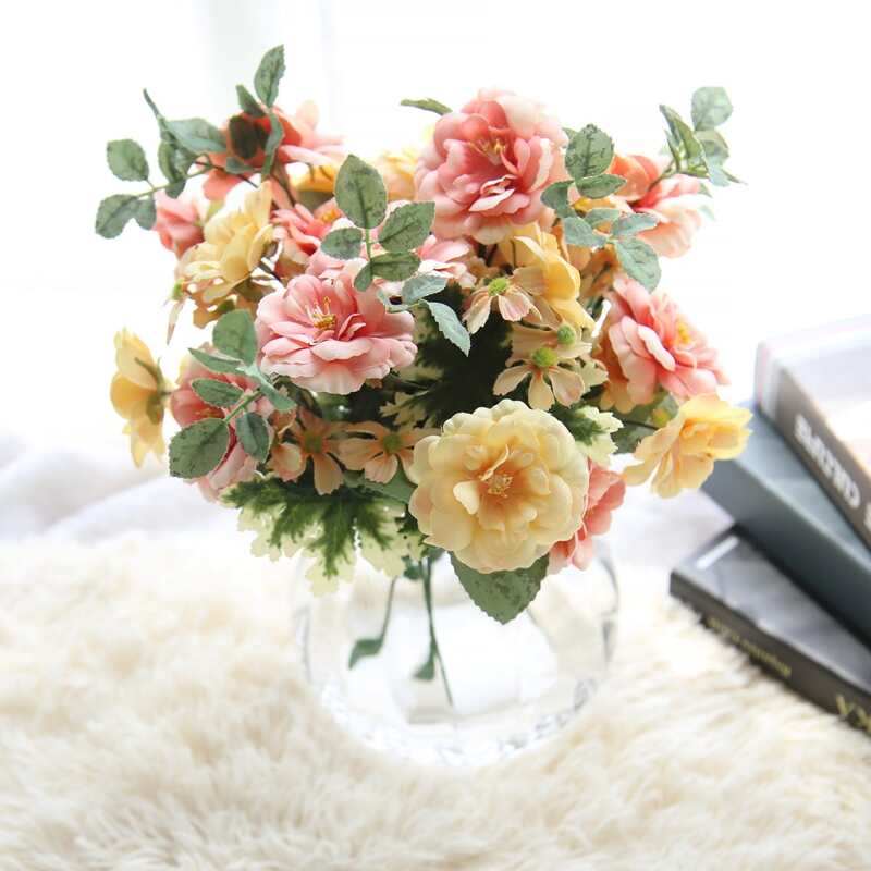 

1bundle Artificial Flower With 5pcs Head, Multicolor