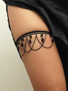 Chuỗi Đùi Charm Pha lê - màu đen - Xem 1