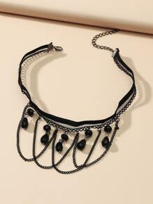 Chuỗi Đùi Charm Pha lê - màu đen - Xem 2