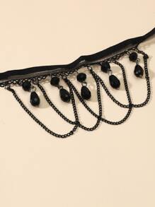 Chuỗi Đùi Charm Pha lê - màu đen - Xem 3