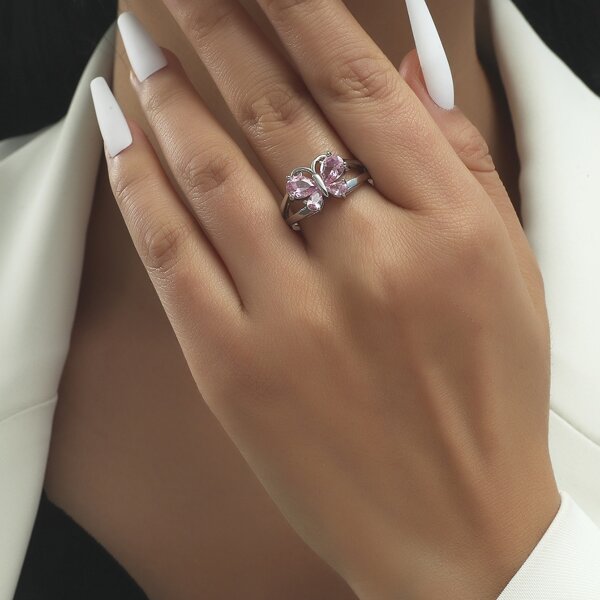 

Butterfly Decor Ring, Pink