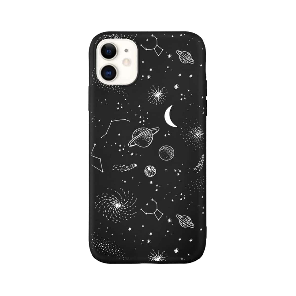 

Galaxy Pattern iPhone Case, Black