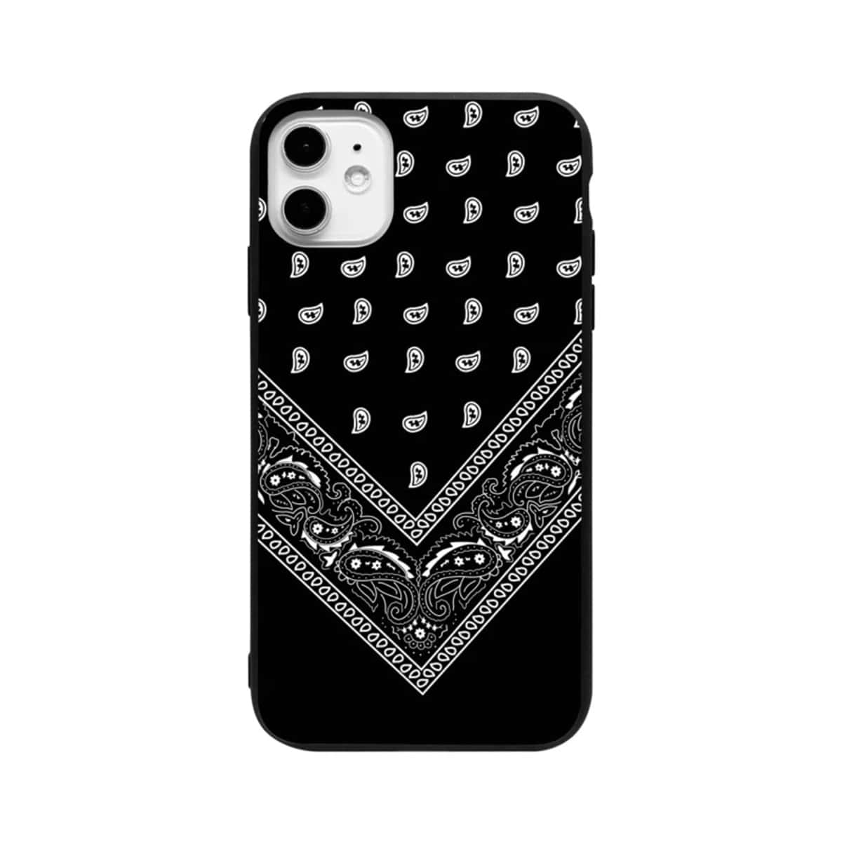

Paisley Pattern iPhone Case, Black