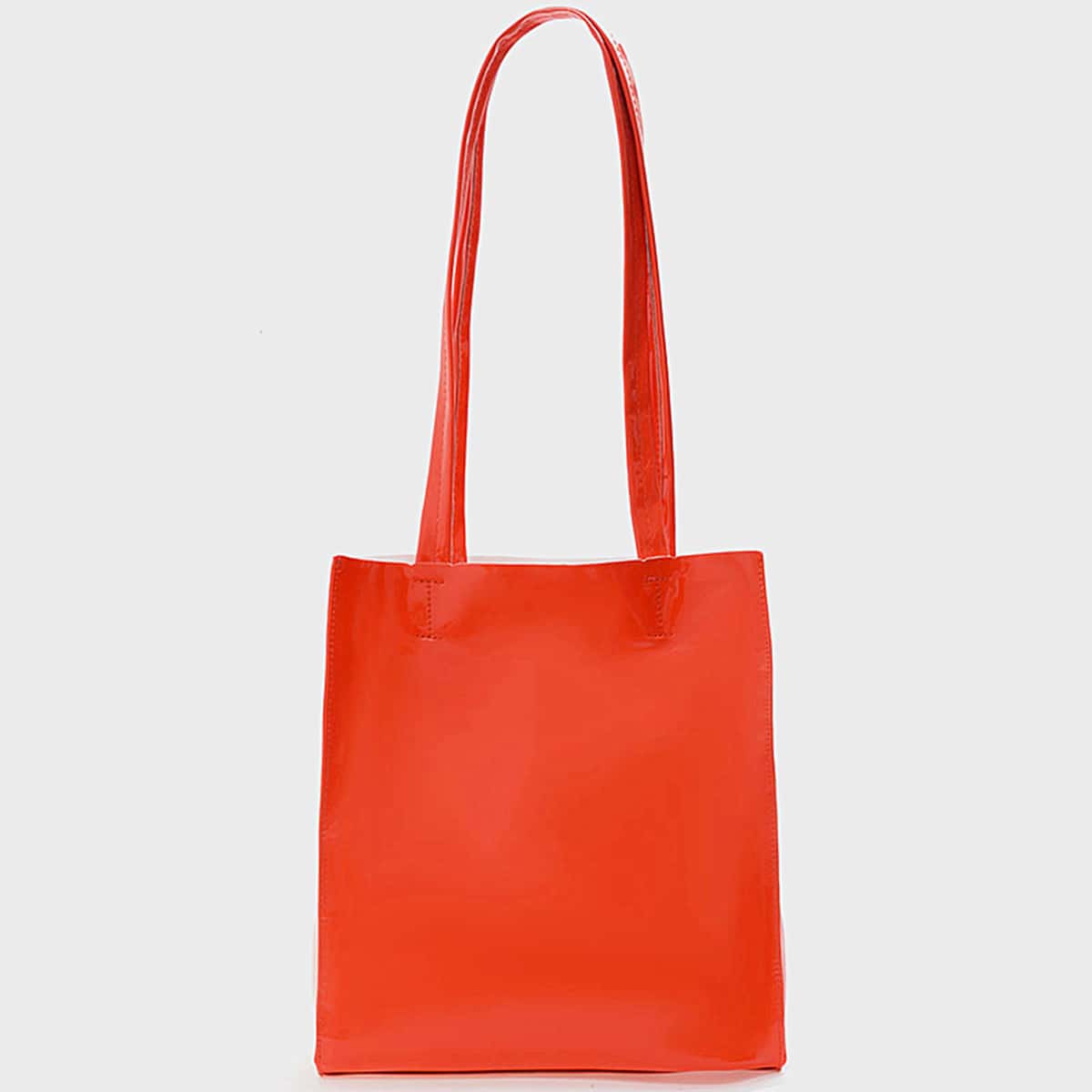 

Solid Tote Bag, Orange neon
