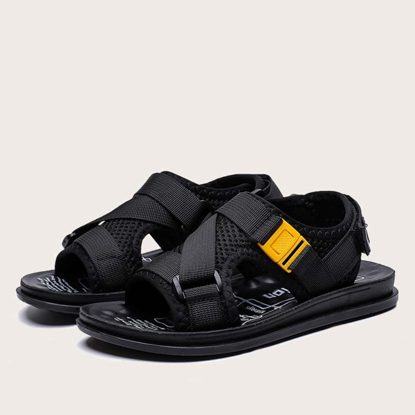 

Boys Velcro Strap Design Sandals, Black