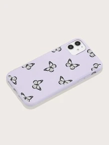 Butterfly Print Case Compatible With iPhone - Purple - View 2