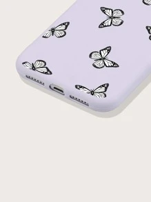 Butterfly Print Case Compatible With iPhone - Purple - View 3