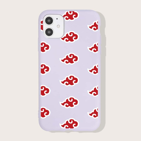 

Чехол для iPhone с облачным рисунком, Пурпурный