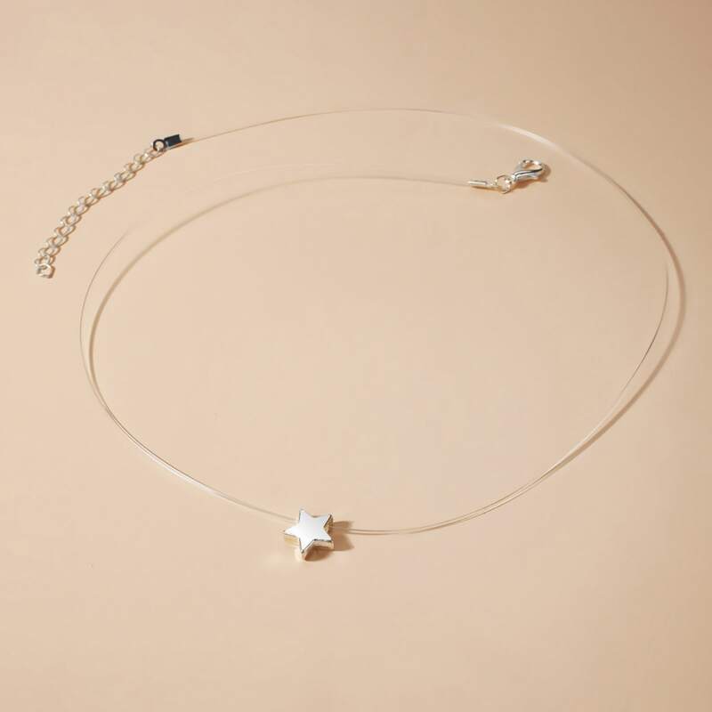 

Star Clear Choker, Silver