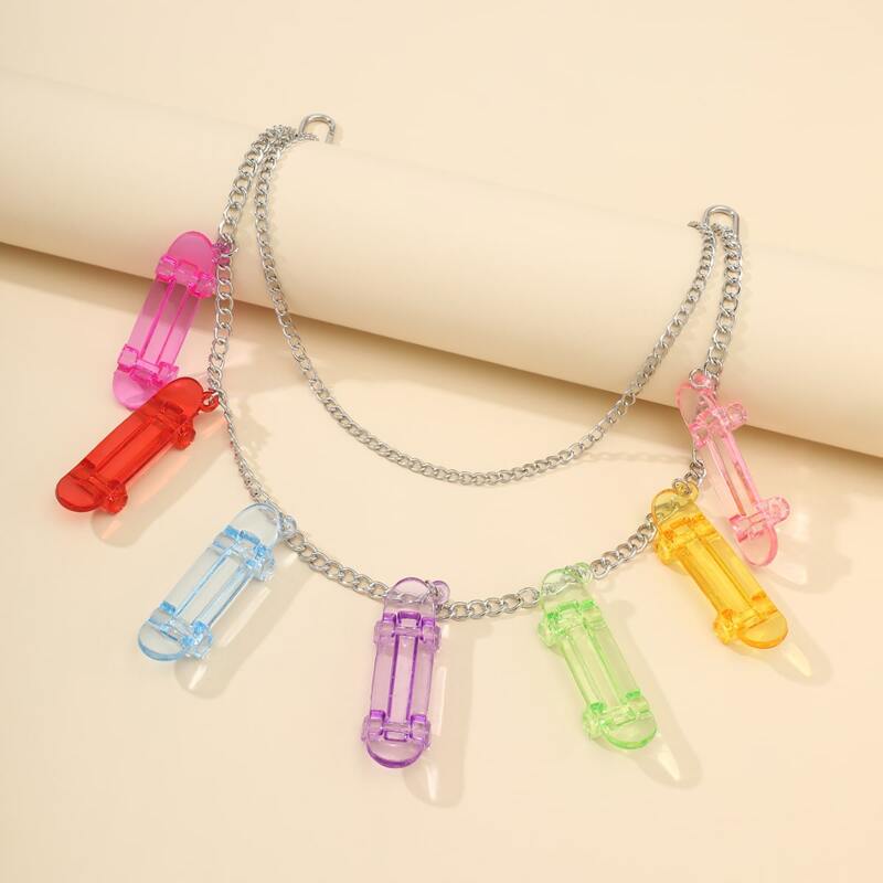 

Skateboard Decor Pants Chain, Multicolor