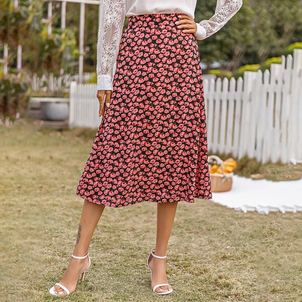 

Ditsy Floral Print Skirt, Multicolor