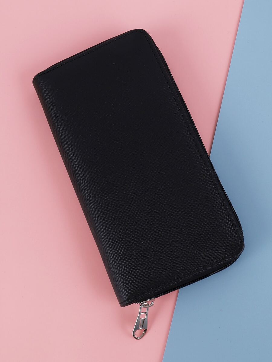 Minimalist Gift For Father Checkbook Cover Slim Portable Cash White-Collar Workers For Female College Work Business Commute Office For Anniversary For Couple For Birthday Gift On Valentine Day Gift Gift Present Gifts For Teachers For Women Wallet Purse Wallet Long Wallet - Black - View 1