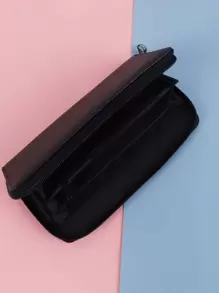 Minimalist Gift For Father Checkbook Cover Slim Portable Cash White-Collar Workers For Female College Work Business Commute Office For Anniversary For Couple For Birthday Gift On Valentine Day Gift Gift Present Gifts For Teachers For Women Wallet Purse Wallet Long Wallet - Black - View 2